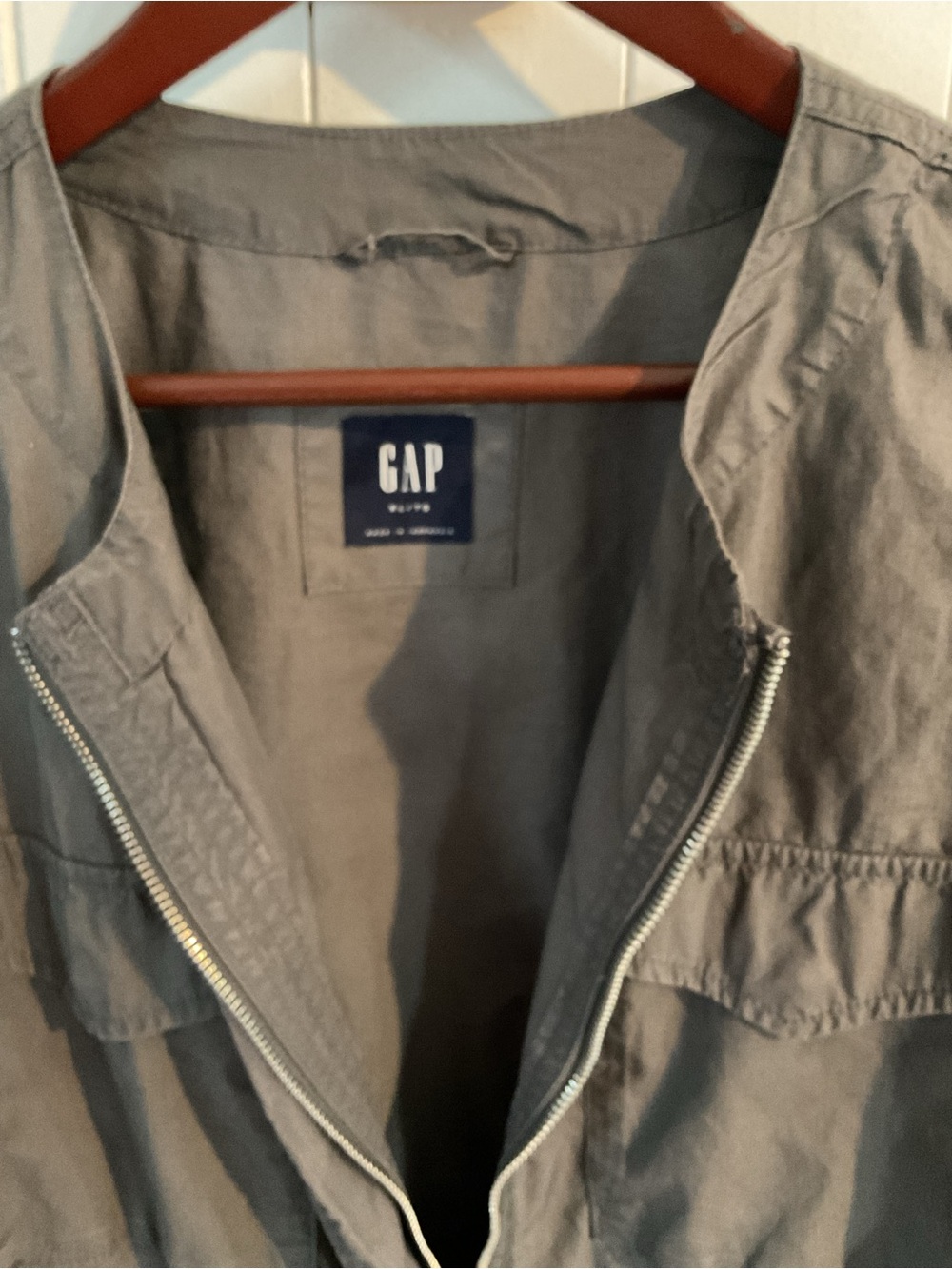 GAP Olive Utility Zip Jacket